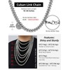Oaldilee Mens Cuban Chain Stainless Steel 20inch 12MM Sturdy Hip