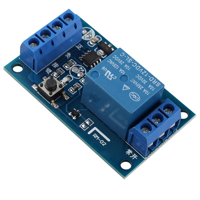 HALJIA 12V Single Button Bistable Relay Module Car Modification Switch