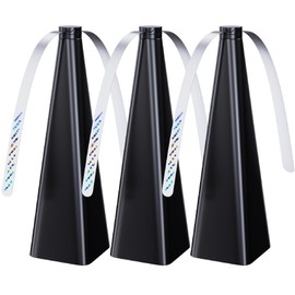 Glovv Black Food Fan to Keep Flies Away, Fly Fans for Tables Indoor Outdoor, Portable Bug Deterrent Spinners Table Top Swatter for Dinner Home, Camping, Picnic (3 Pack)