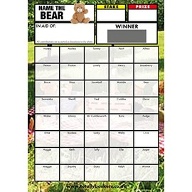 Totally Bonkers - Teddy Bear Fundraising Scratch Cards - 40 Square - A6 (148x105mm) - 10 Pack - TB0057 - Blind Card