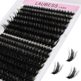 Lash Clusters LAUBESS Individual Lashes Waterproof Eyelash Clusters Mixed Tray Cluster Eyelash Extensions Soft Cluster Lashes for Beginners(60D/80D-0.07D-8-18(3D)