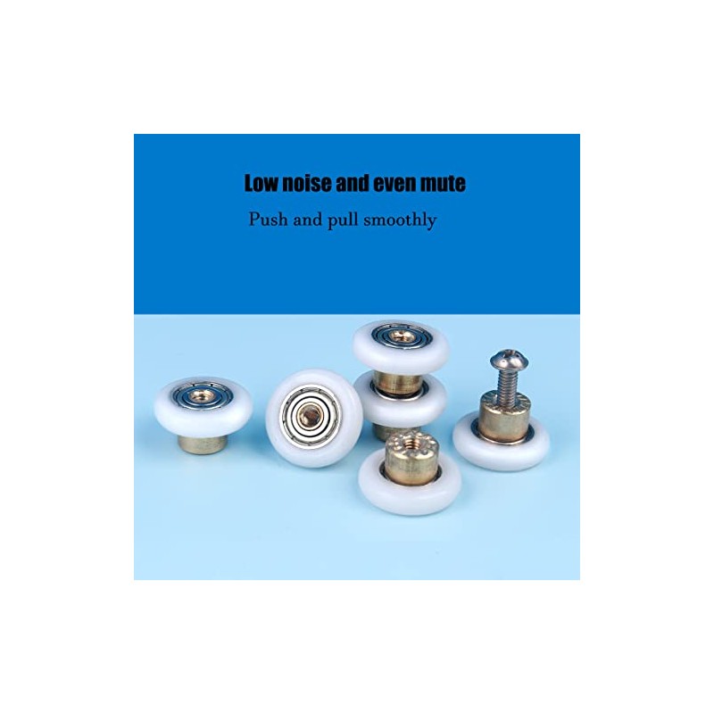 6 pcs Shower Door Rollers Wheels, Bathroom Glass Door Replacement