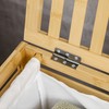 HOMCOM Bamboo Laundry Hamper with Lid, Laundry Basket with Removable