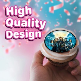 30 x Edible Cupcake Toppers – Pirate Adventure Inspired Collection of Edible Cake Decorations | Uncut Edible on Wafer Sheet