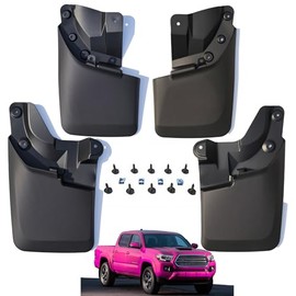 YLSCOO Mud Flaps fits 2016-2023 Toyota Tacoma, Mudguards kit Splash Guards Vehicle Sediment Protection No Drilling No Tape Mudflaps Tire Protector Mudflaps All Weather,4 PCS