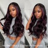 ALHER Black Mix Dark Burgundy Highlight Bundle Human Hair Body