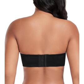 DotVol Women's Full Figure Strapless Bra for Plus Size Underwire Contour Smooth Bras(40D, Black)