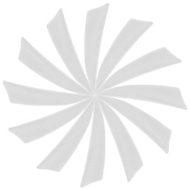 YELARXI Arrow Vanes Turkey Archery Arrows Feather Fletching, 3 Inch Left Wing Fit for Hunting Target Shooting (25Pcs White)