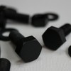 20x Black Nylon Hex Head, M10 x 25mm, Plastic Nuts