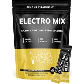 Electrolitos Sin Azúcar En Polvo Beyond Vitamins Hidratación Baja en Calorías, apto dieta Keto Sabor fresco y vibrante para una recuperación increíble 20 sticks individuales (20 Sticks, Camu Camu Efervescente)