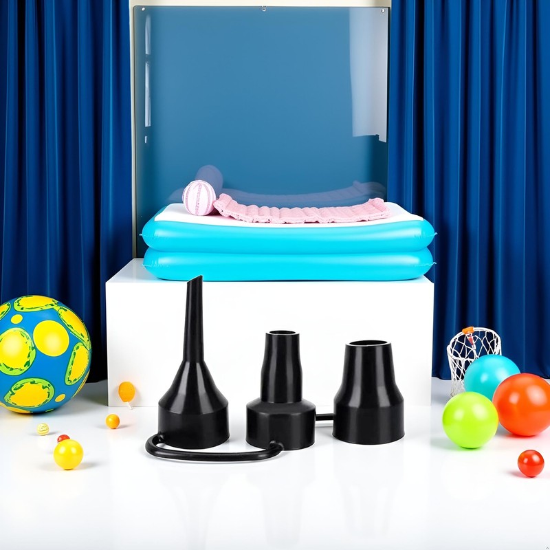 Black Air Pump Replacement Nozzles, 3 Sizes Inflatable Pump Nozzles