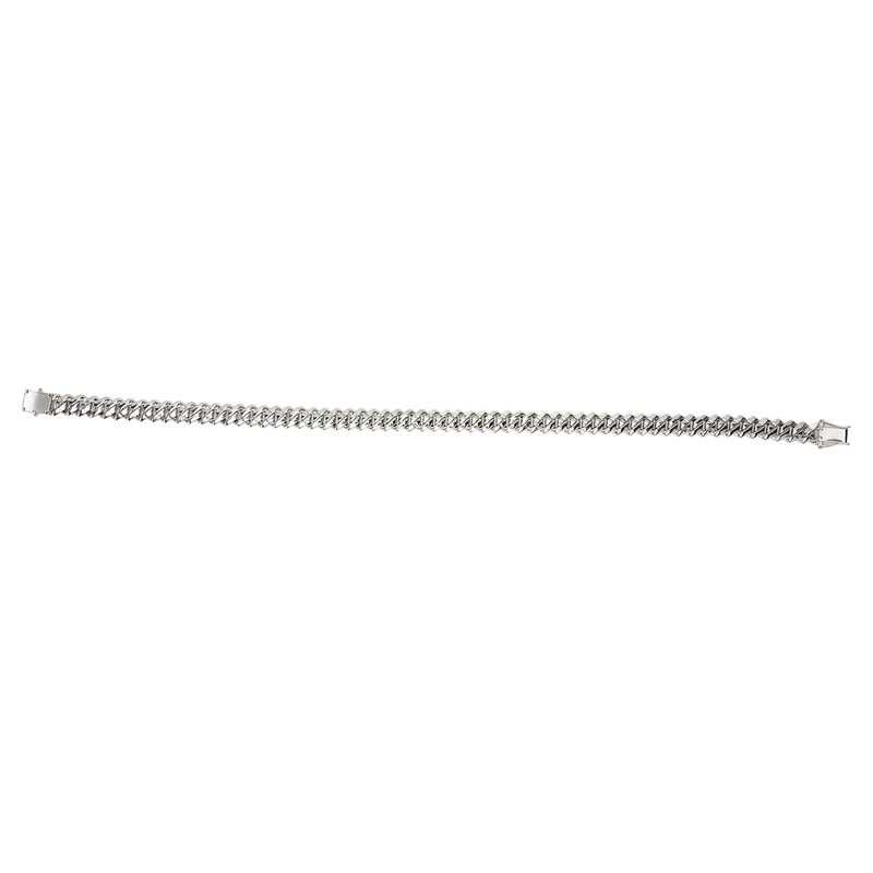 19.7in Necklace Rhombus Full Rhinestones Cool Double Layered Chain Necklace