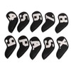 10pcs set PU Waterproof Golf Club Iron Cover Fine Sewing