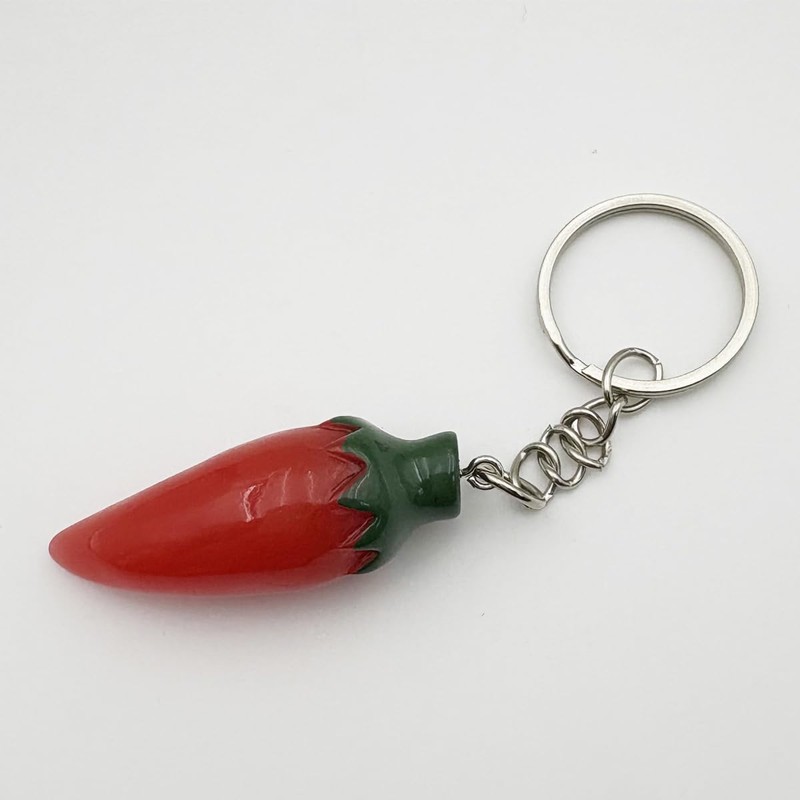MMQXWZG Red Chili Pepper Keychain Pendant Vegetable Keychains Pepper Key