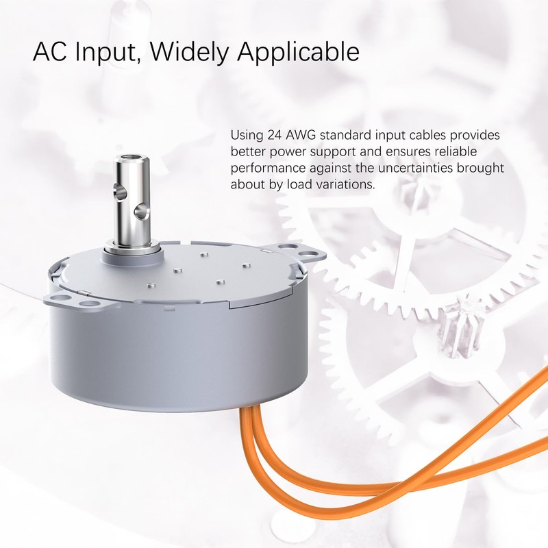 Synchronous Motor 100-120V AC 50/60Hz 15-18RPM Shaft Rotation CW/CCW 4W