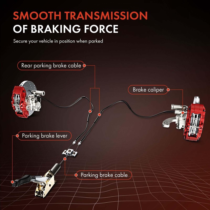 Frankberg Cable Parking Brake Handbrake Ropes Rear Left Compatible with