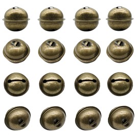 Pinenjoy 20pcs Bronze Jingle Bell 1.45inch Vintage Rustic Bell Brass Christmas Decorative Bells for Pet Animal Collar Craft House Sleigh Decortion