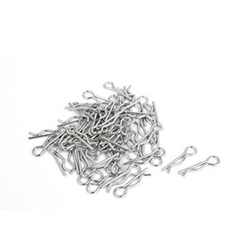 sourcing map 50pcs R Pin Mechanical Hitch Hair Tractor Clip Cotter Kits 1.2mmx20mm