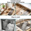 Aluminum Dish Drying Rack, 17.7" x 13.4", Foldable, Rust-Proof, Non-Slip