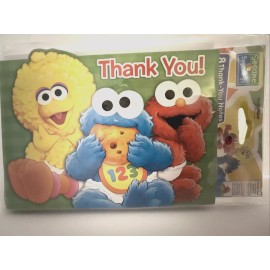 American Greetings Sesame Street Baby Big Bird Elmo Cookie Monster Thank You Cards New Blank 8 Ct