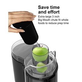 SiFENE Juicer Machines, Big Mouth Large 3” Feed Chute for Whole Fruits and Vegetables, Centrifugal Extractor, Easy to Clean, Non-BPA, Gray