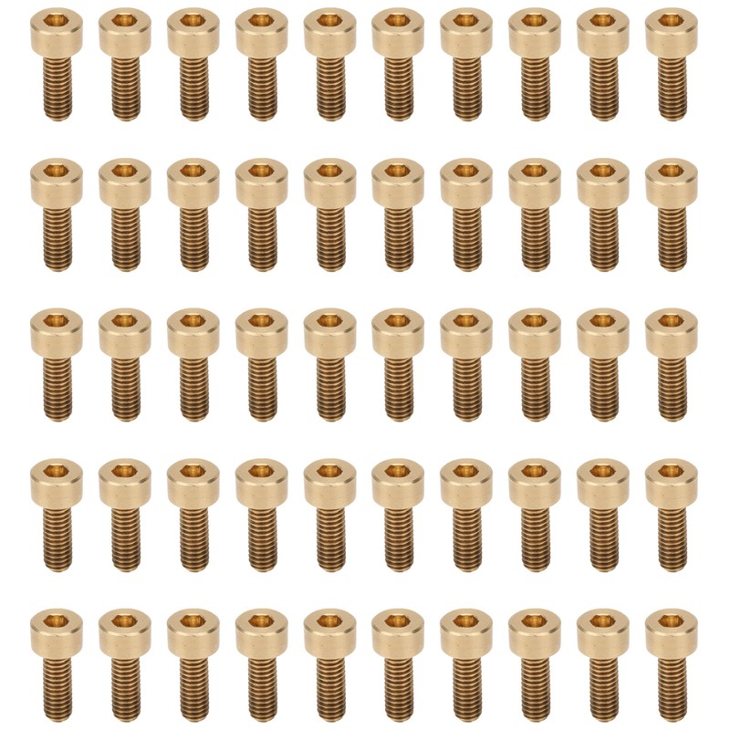 50Pcs Cap Hex Socket Screw Copper Fastener Hardware Tools Industrial