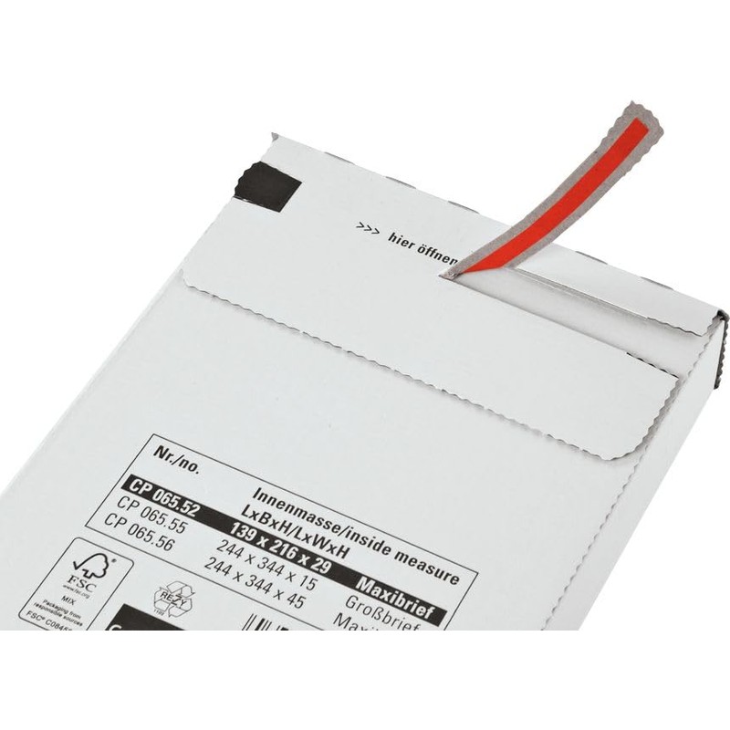 Shipping Box of Courier Package, Maxi Letter, Interior Dimensions 139