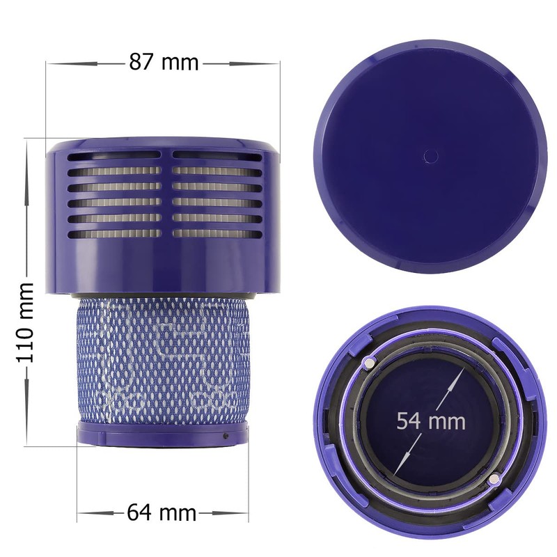 MidGard 3 x Replacement Filters for Dyson V10 Cyclone Animal