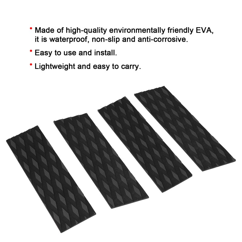 4pcs EVA Surfboard Deck Traction Pads Non Slip Surf Deck