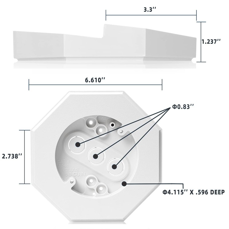 Siding Mounting Block, 8141DBL Siding Mounting Kit with Built-in Electrical