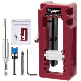 Door Hinge Jig, Door Hinge Mortiser, Router Template Fits for Door Hinges from 3” to 5” Length and Types of Sqaure, Radius 1/4” or Radius