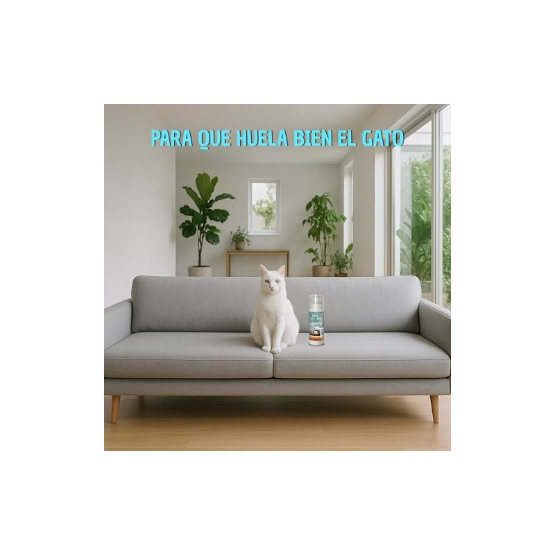 Talco Quita Olores con Aroma Agradable para Perros y Gatos,