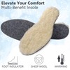 2 Pairs of Warm Shoe Insoles for Chubby Warm Feet,
