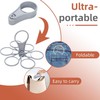 2 Pack Foldable Cup Carrier - Grey Portable Drinks Holder