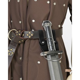 Sword Frog Dagger Scabbard Holster Mug Holder Belt Accessory Renaissance Knight Medieval Viking Costume LARP Cosplay Props (Black)