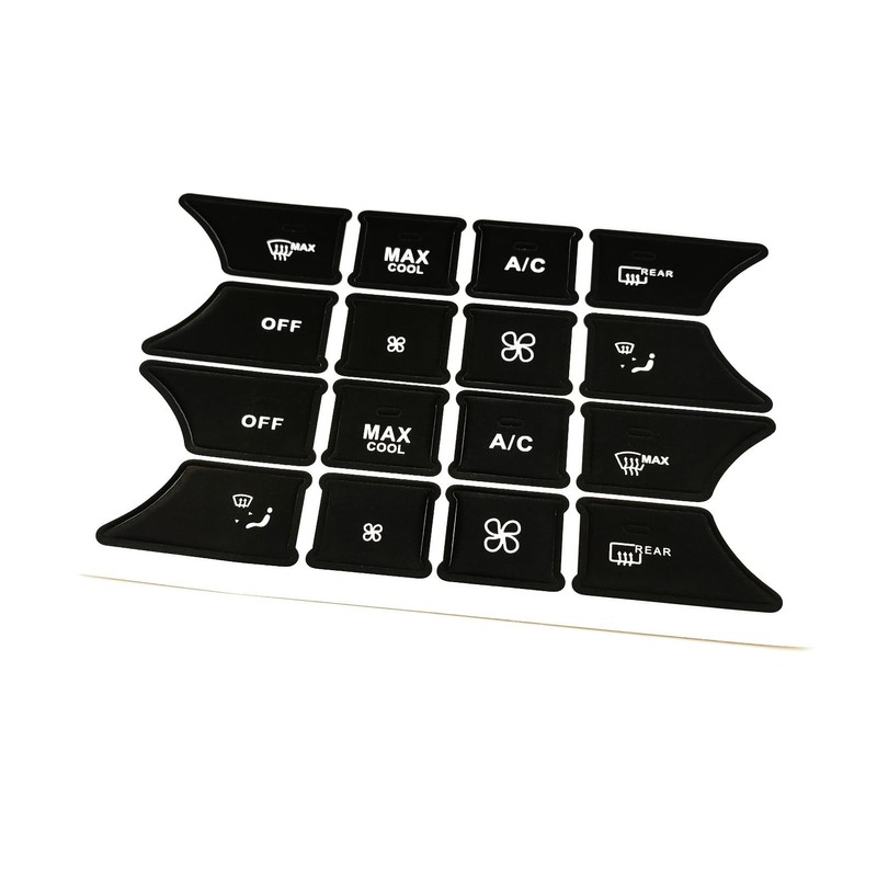 AtticZone Interior Button Repair Sticker Kit Decals Steering Wheel, AC