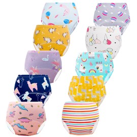 JackLoveBriefs Potty Training Underwear for Girls, Toddler Learning Training Underwear Boys (10 Packs, 2-3T, Multi-Colored)
