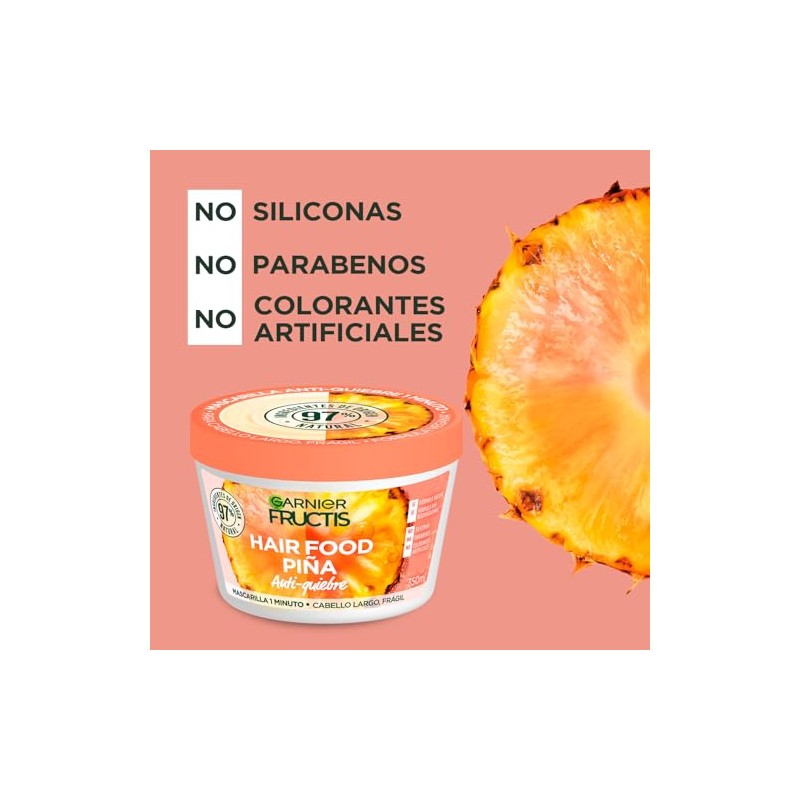 Kit Garnier Fructis HairFood Piña mascarilla para cabello frágil 2Pack