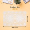 2 PCS Dollies for Tables Handmade Cotton Crochet Doilies White