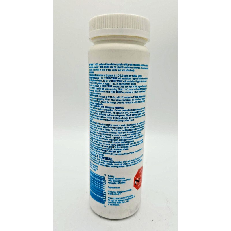 Applied Biochemists THIO-TRINE - CHLORINE / BROMINE NEUTRALIZE, 20 OZ