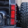 cartiangous Carbon Steel Tail Light Lamp Grille Protective Cover Fit