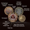 MYRECOVERYSTORE Silver & Gold 1-60 Years Alcoholics Anonymous Medallion AA
