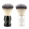 Daily Makeup Blusher & Cheek Brush and Men's Soft Facial Cleansing Brush a9 Free Size / Large Furry Black, No Ring 30ea