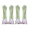 KINGFINGER Long Dishwashing Gloves - 2 Pairs Heavy Duty Household