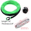 Astra Depot 50ft x 1/4 inch (reen Synthetic Winch Rope