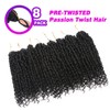 Bileaf 8 Packs Passion Twist Crochet Hair 10 Inch Pre-twisted