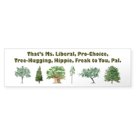 CafePress That's Ms. Liberal 10"x3" Rectangle Vinyl Bumper Sticker Car Decal