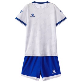 Kelme Soccer Uniform, Boys, Soccer Wear, Kids, Top and Bottom Set, T-shirt & Pants, Soccer Futsal Wear, white