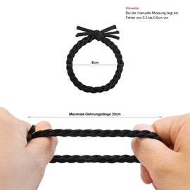 S-Mechanic Pack of 40 Stylish Braided Hair Bobbles Super Elastic Original Hair Bobbles Hair Accessories for Thick Hair of Women and Girls 7 Colours