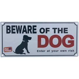 Dogs Warning Safety Sign "BEWARE OF THE DOG ENTER AT YOUR OWN RISK" Warning Safety Sign